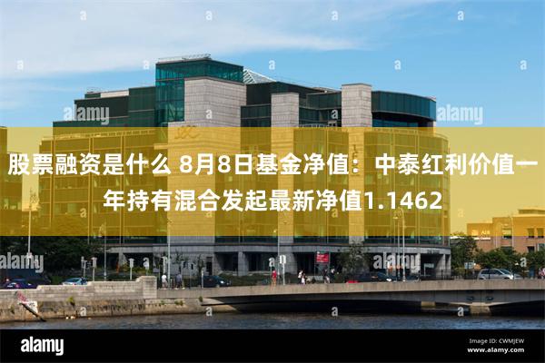 股票融资是什么 8月8日基金净值：中泰红利价值一年持有混合发起最新净值1.1462